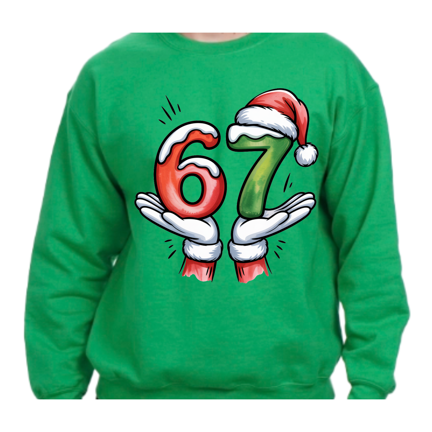 Santa’s “6 7” Viral Trend Sweatshirt — Festive, Fun & Totally On-Trend!