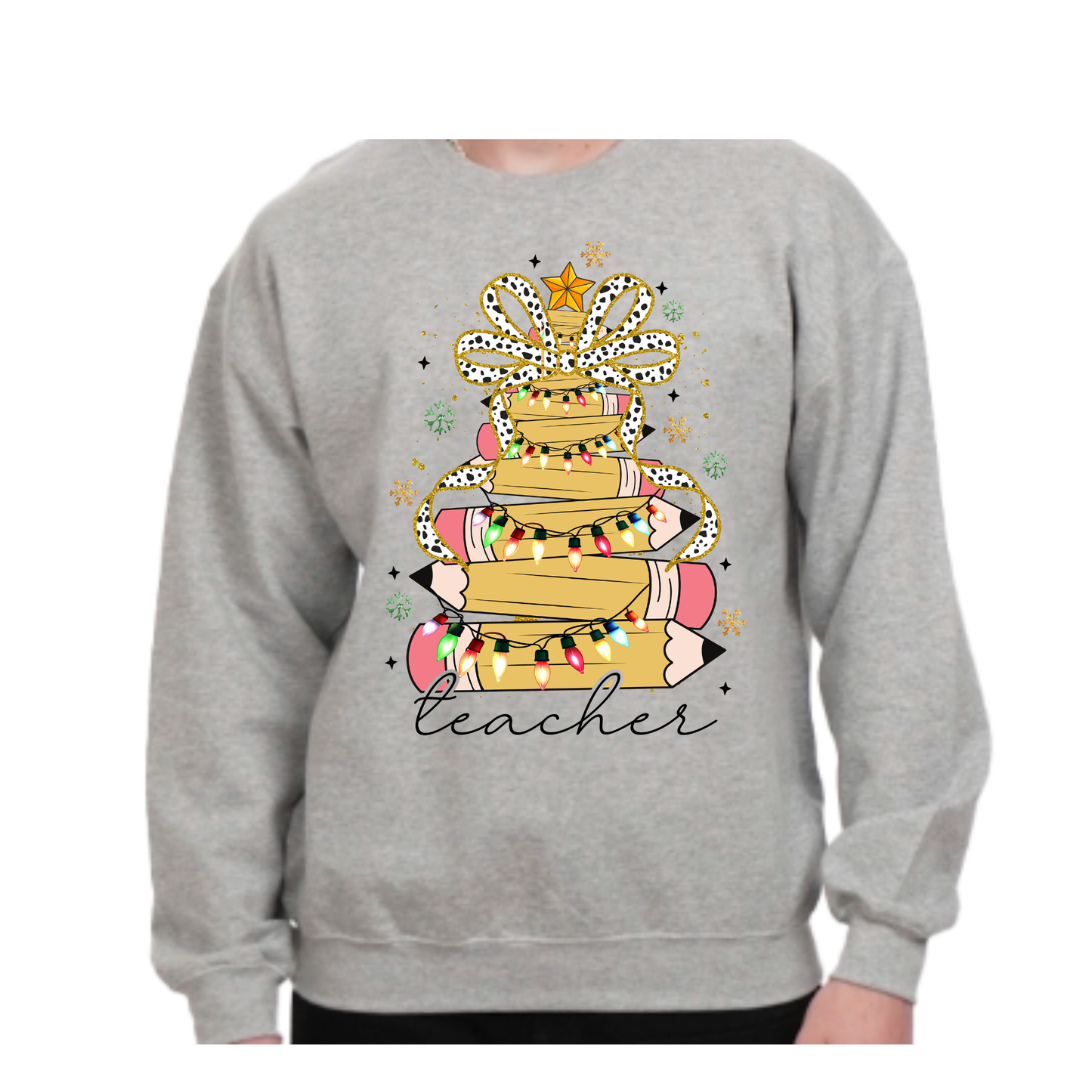 Teacher Christmas Tree Sweatshirt – Festive, Cozy & Full of Heart!