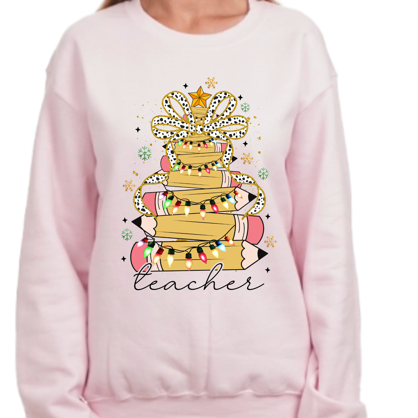 Teacher Christmas Tree Sweatshirt – Festive, Cozy & Full of Heart!