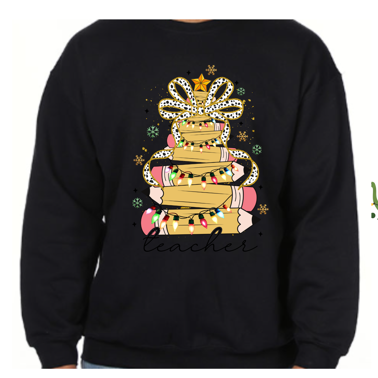Teacher Christmas Tree Sweatshirt – Festive, Cozy & Full of Heart!