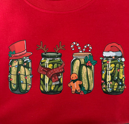Festive Pickle Jars Sweatshirt
